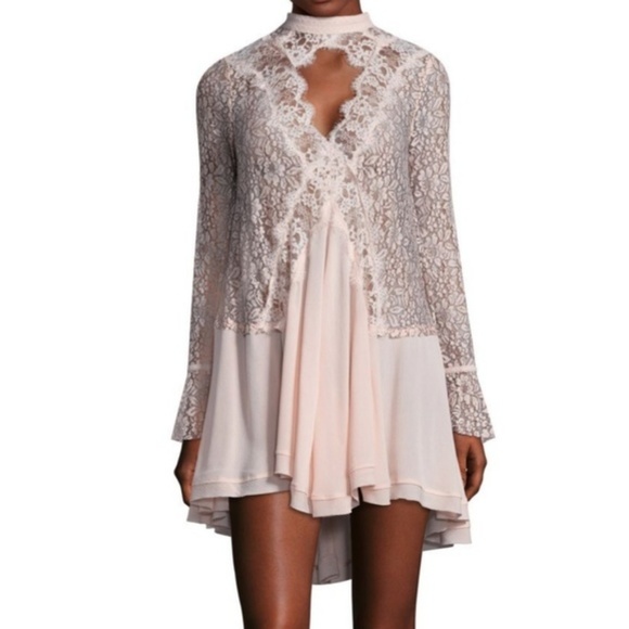 Free People Tell Tale Lace Dress Pearl - Picture 7 of 7
